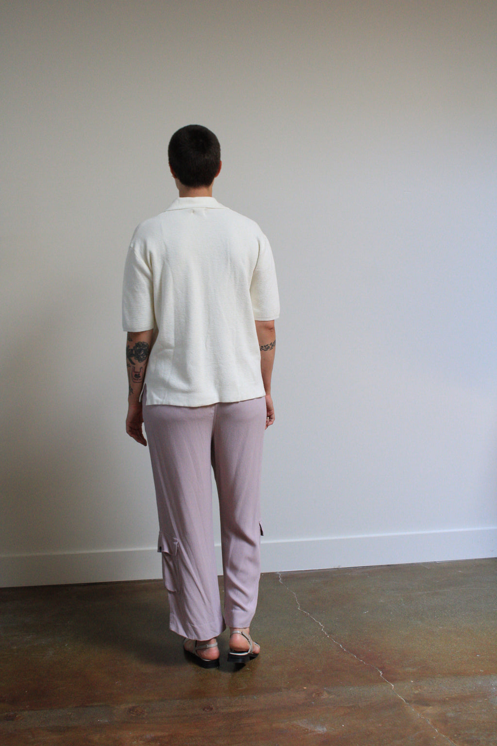 Lavender Casual Cargo Pants