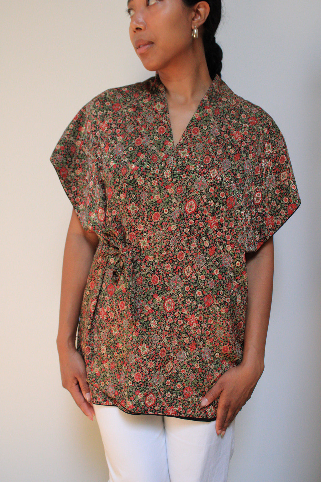 Silk Brocade Tie Vest