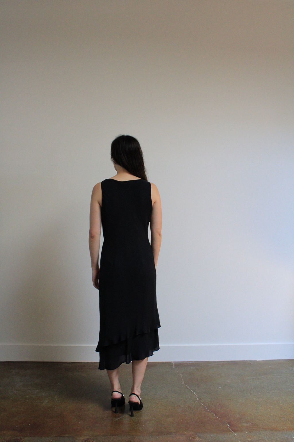 Silk Cowl Neck Dress