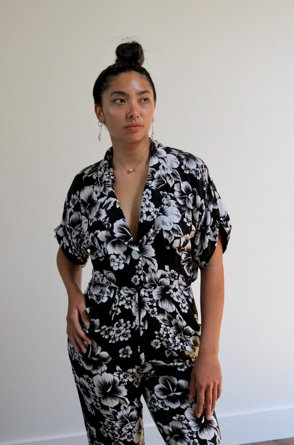 Tropical Print Jumpsuit