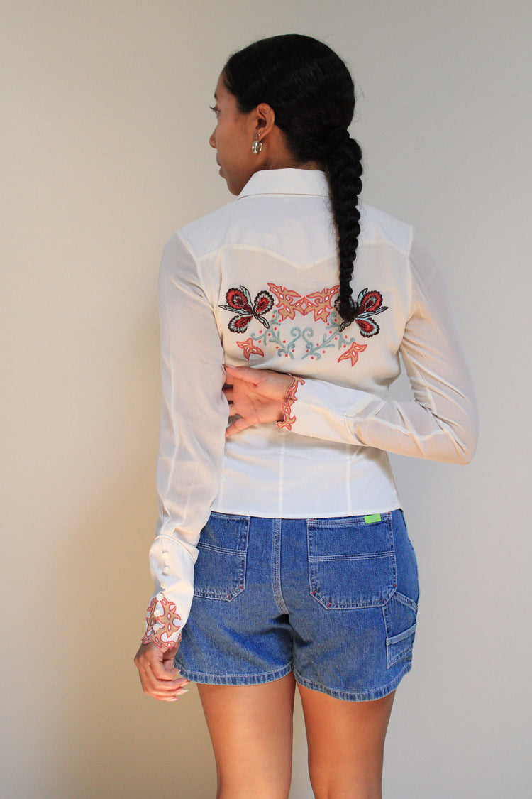 Embroidered Corset Blouse