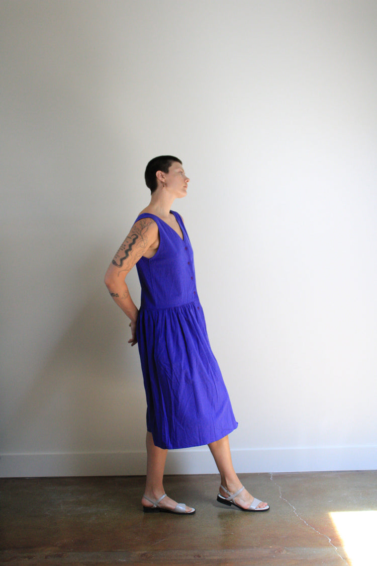 Violet Cotton Dropwaist Dress