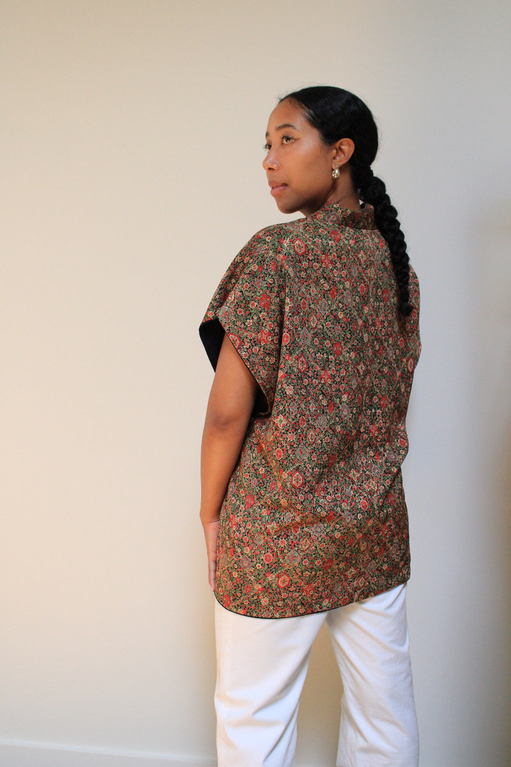 Silk Brocade Tie Vest