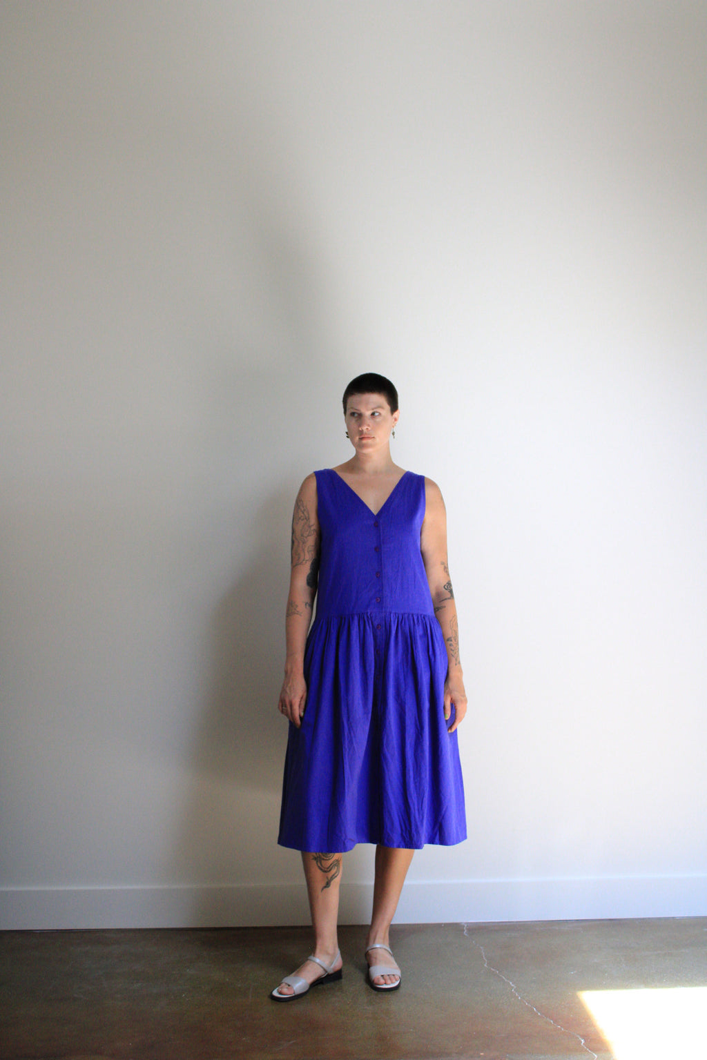 Violet Cotton Dropwaist Dress