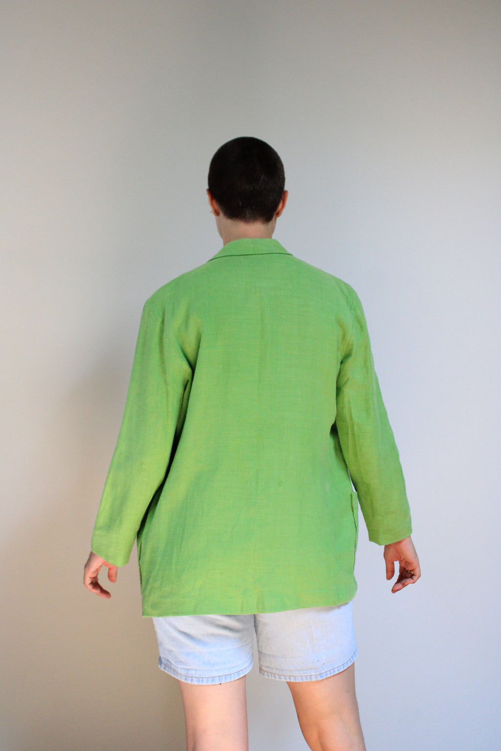 Lime Linen Blazer