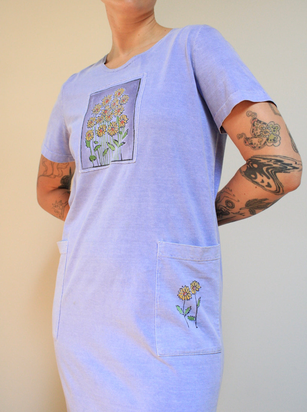 Sunflower Lavender Tee Dress