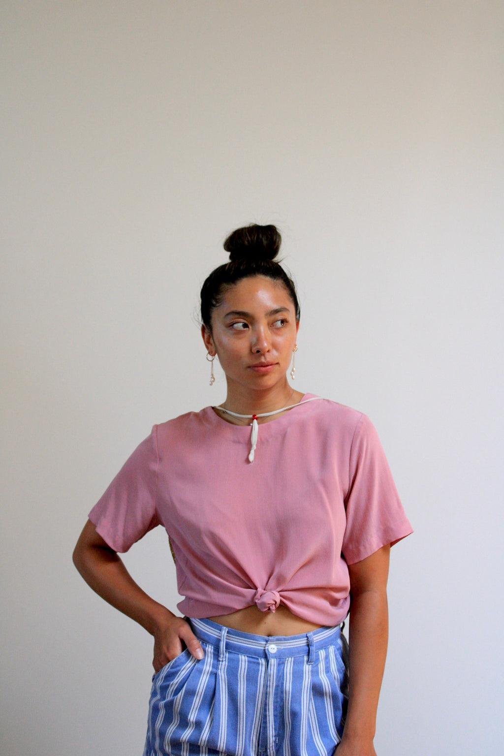 Dusty Rose Silk Tee