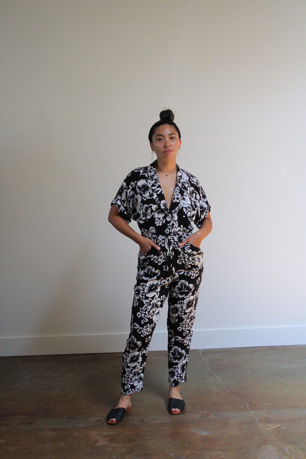Tropical Print Jumpsuit