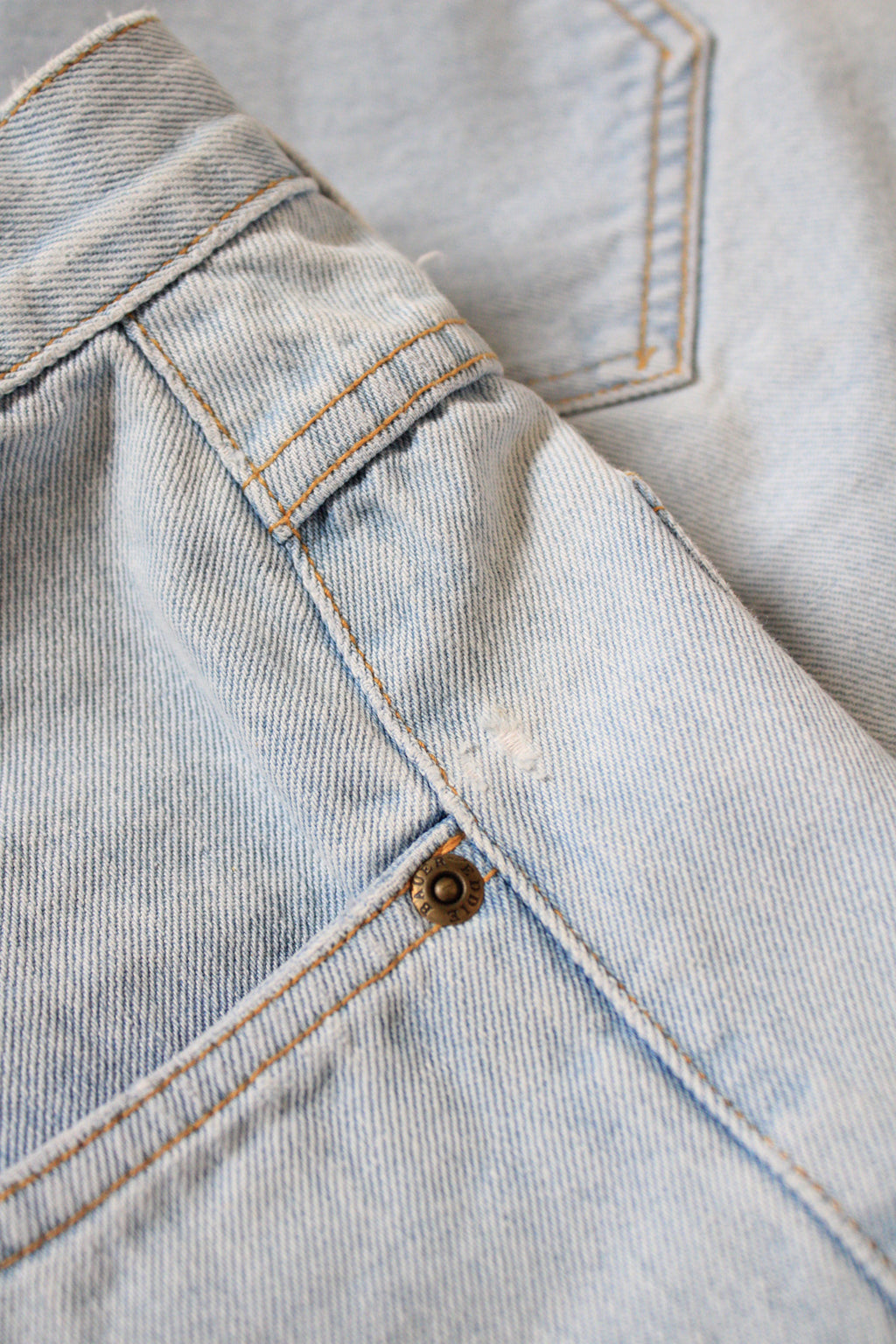Light Wash High Rise Denim Shorts