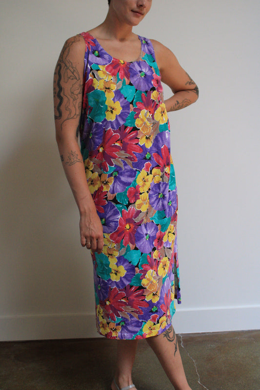 Vibrant Floral Maxi Dress