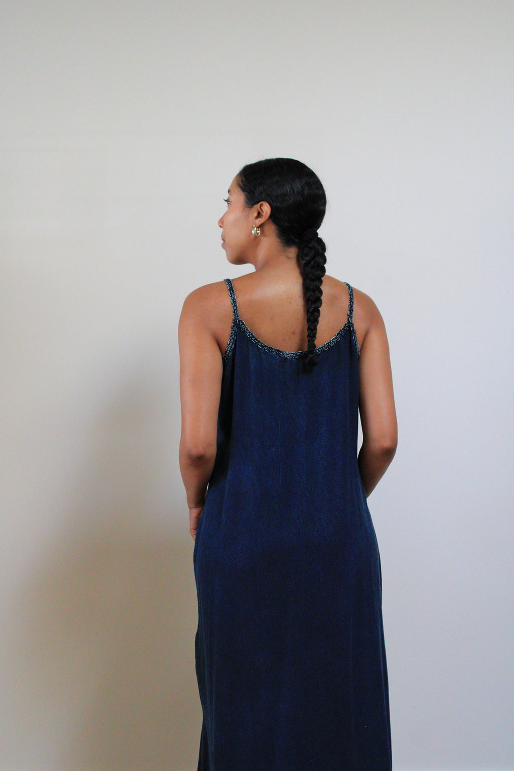 Indigo Embroidered Maxi Dress