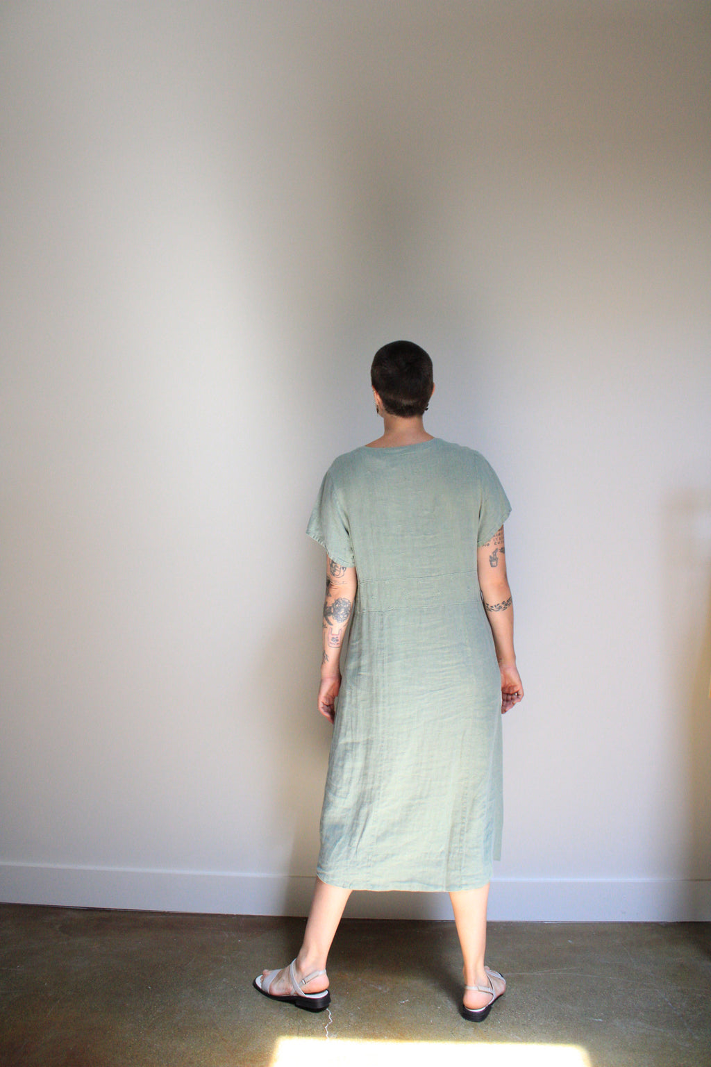 Pistachio Linen Maxi Dress