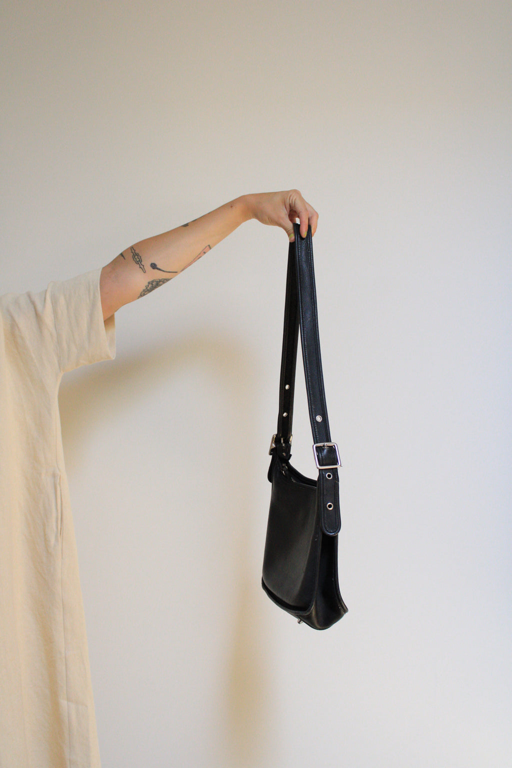 Authentic Coach Black Leather Shoulder Bag