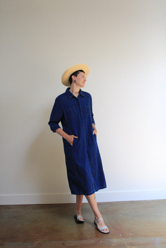 Collared Denim Dress