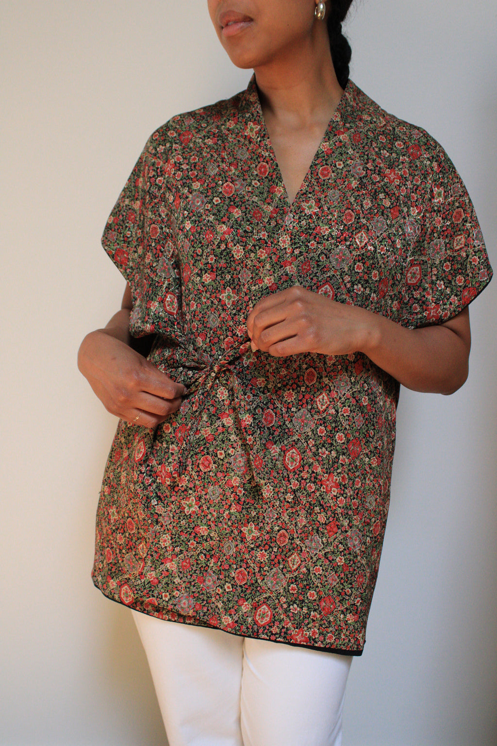 Silk Brocade Tie Vest