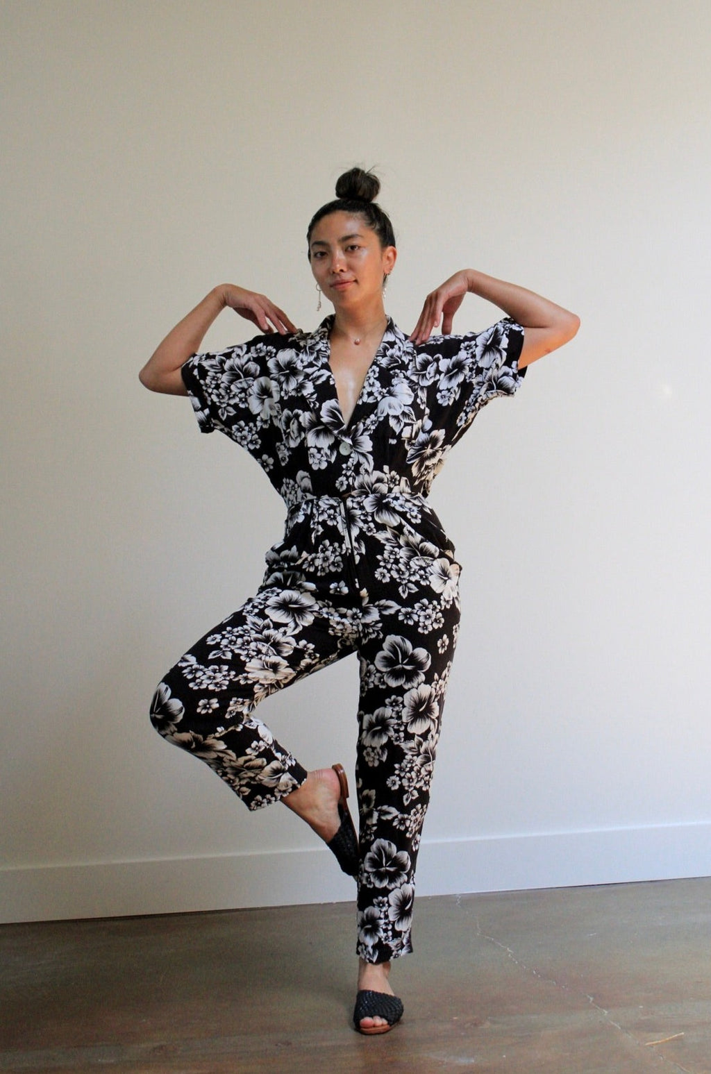 Tropical Print Jumpsuit
