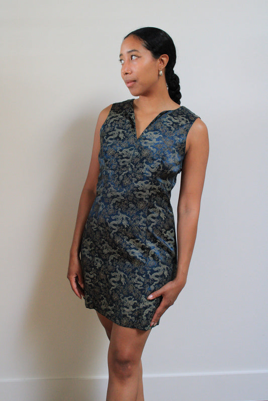 Tailored Brocade Mini Dress