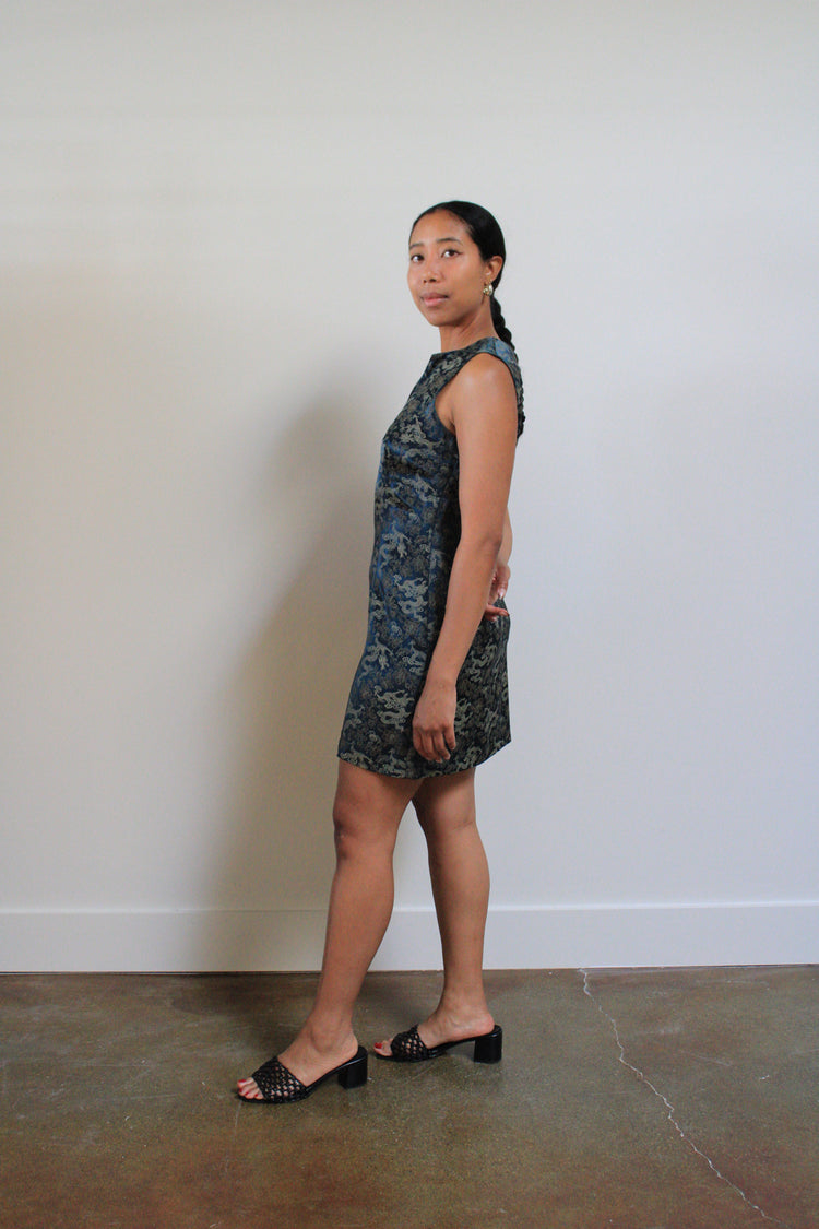 Tailored Brocade Mini Dress