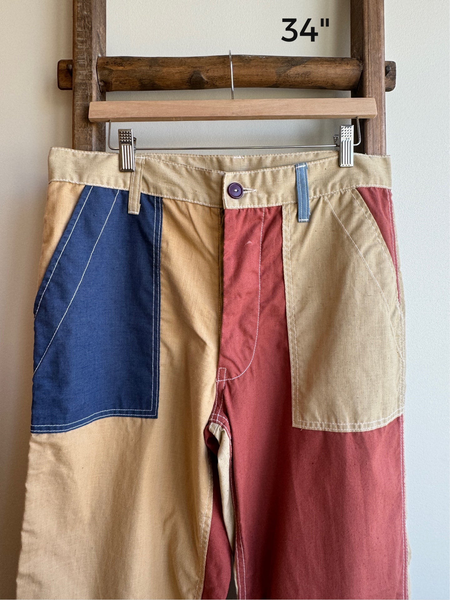 Cotton Patchwork Pant
