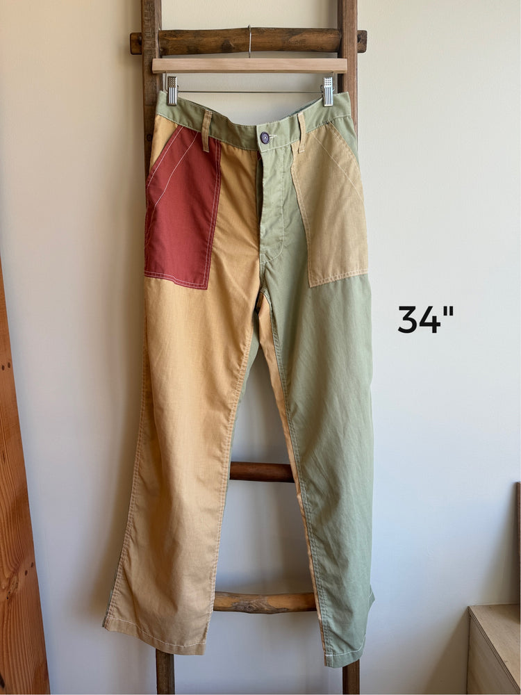 Cotton Patchwork Pant