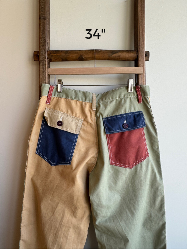 Cotton Patchwork Pant