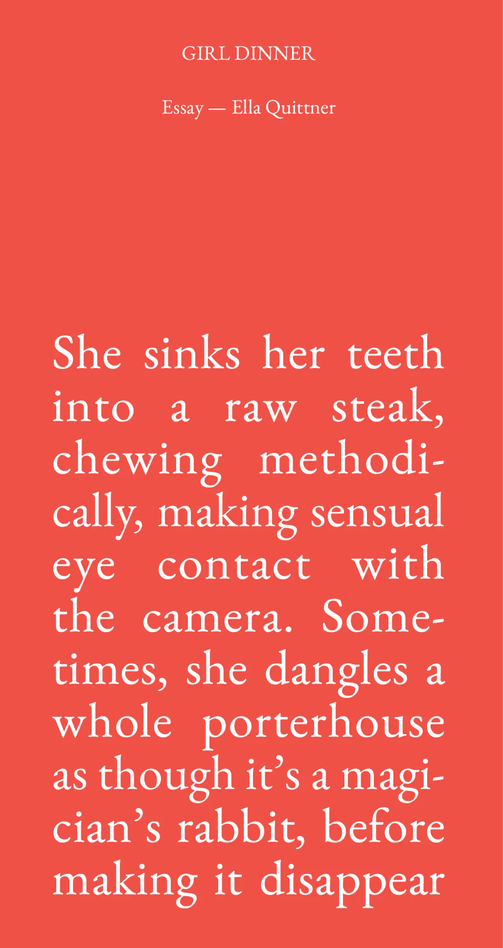 Cake Zine Issue 8: Steak Zine