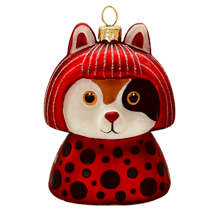 Yayoi Kusama Cat Glass Ornament