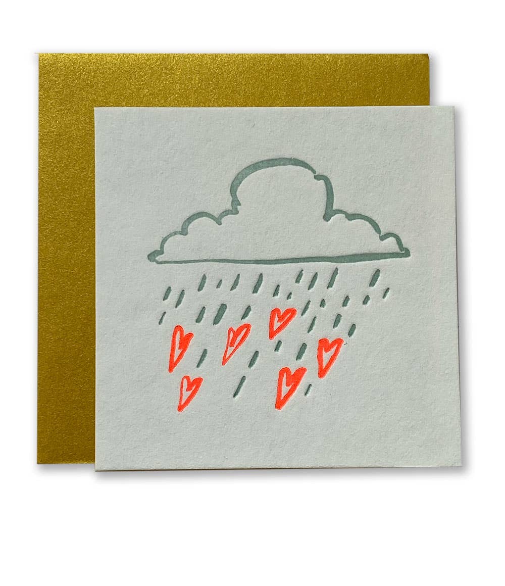 Raining Hearts Tiny Card – hoste