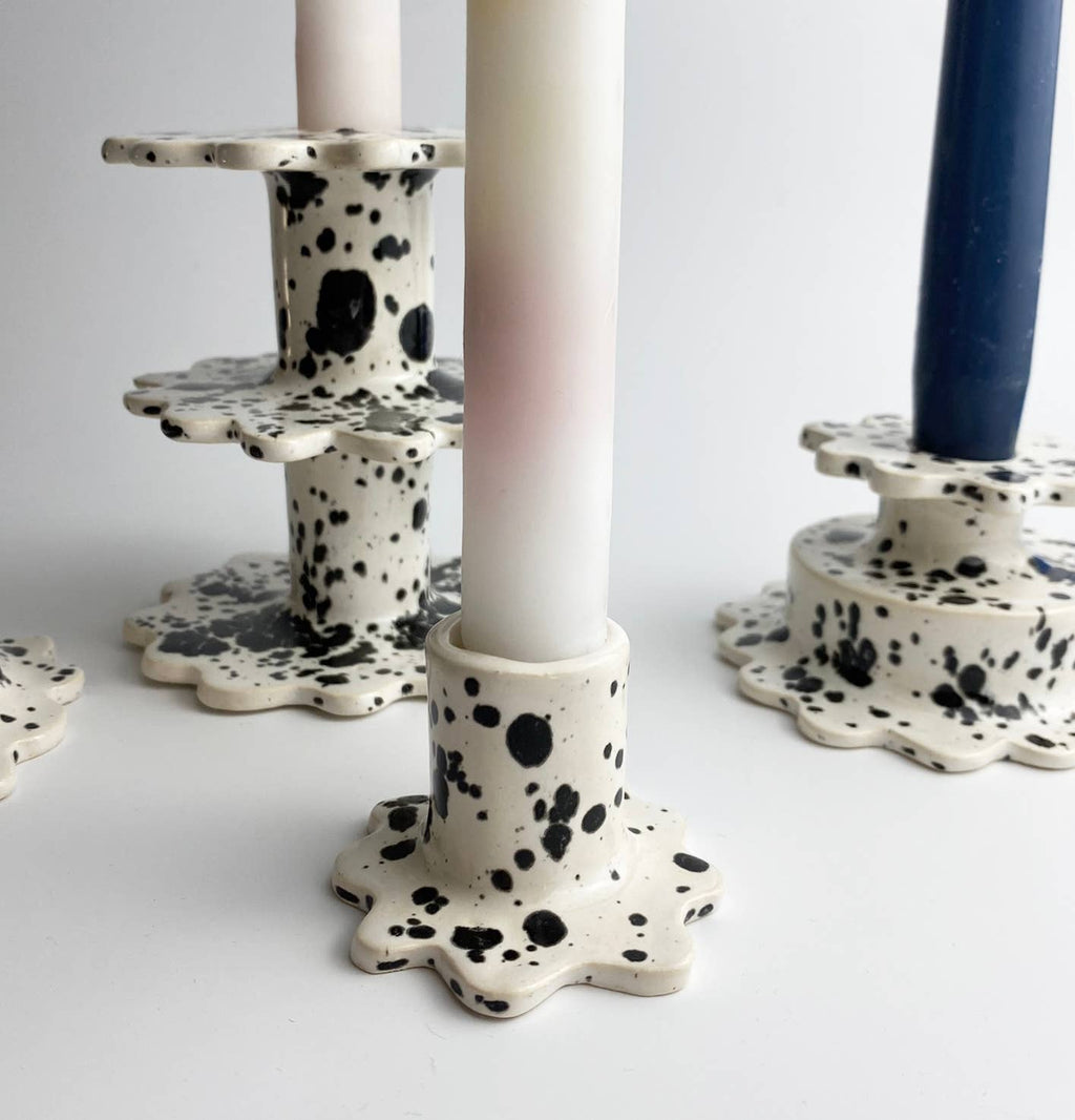 Dalmation Candlestick Holder