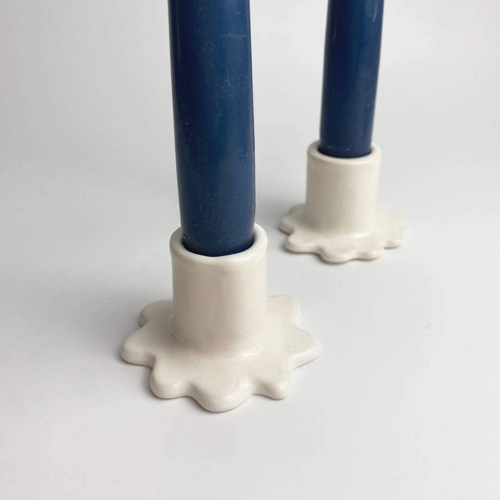 White Candlestick Holder